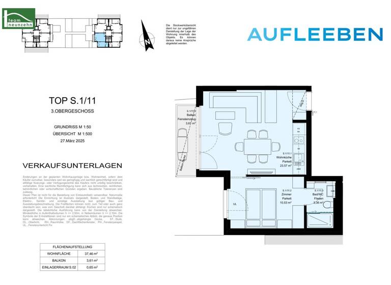 Wohnung zum Kauf - Neubau 259.900 € 2 Zimmer 37,5 m²<br/>Wohnfläche 3.<br/>Geschoss Siccardsburggasse 62 Wien 1100