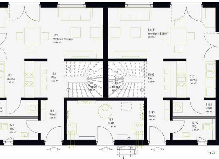 Mehrfamilienhaus zum Kauf - Erstbezug provisionsfrei 389.969 € 8 Zimmer 204 m² 849 m² Grundstück Dahlewitz Blankenfelde - Mahlow 15827