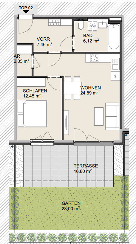 Wohnung zur Miete 1.100 € 2 Zimmer 53 m²<br/>Wohnfläche EG<br/>Geschoss ab sofort<br/>Verfügbarkeit Puch bei Hallein 5412