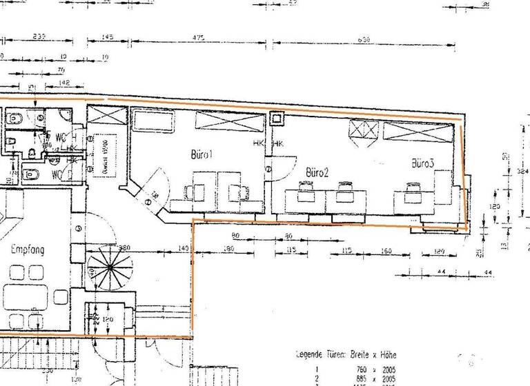 Bürofläche zur Miete provisionsfrei 400 € 3,5 Zimmer 78 m² Bürofläche An der Hoffischerei 15 Merseburg 06217