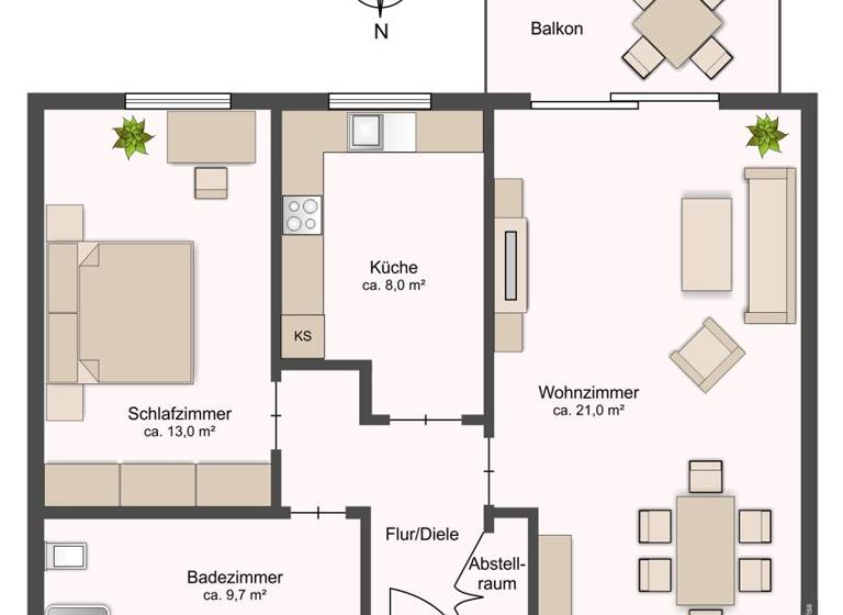 Wohnung zum Kauf 200.000 € 2 Zimmer 57 m²<br/>Wohnfläche Barmstedt 25355