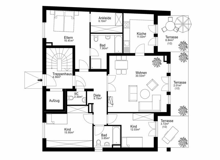 Wohnung zum Kauf 770.000 € 4 Zimmer 132,7 m²<br/>Wohnfläche EG<br/>Geschoss Poing Poing 85586