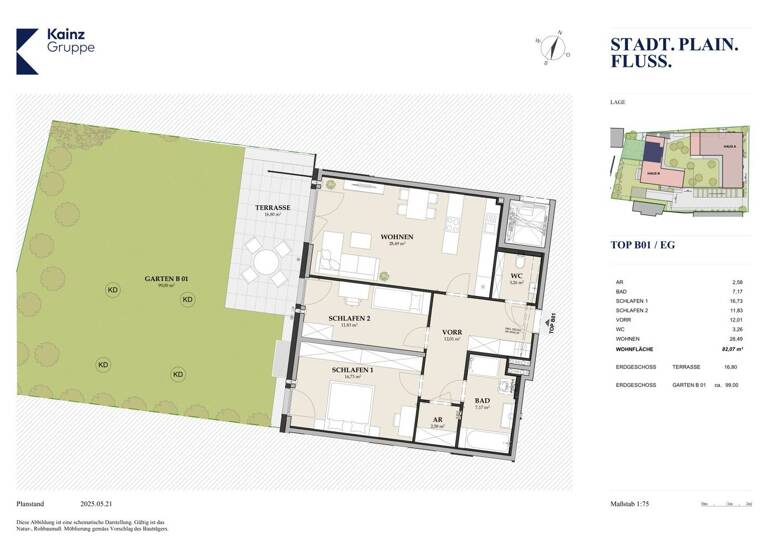 Wohnung zum Kauf - Erstbezug 640.000 € 3 Zimmer 82,1 m² EG Salzburg 5020