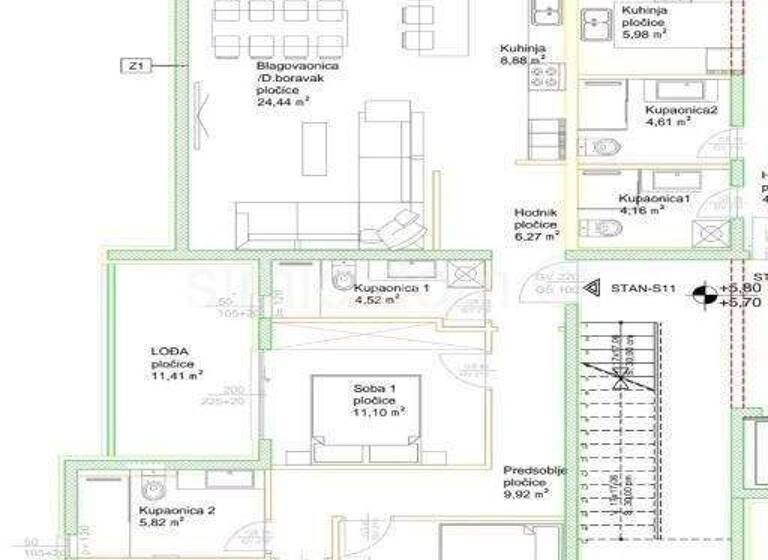 Wohnung zum Kauf 490.000 € 3 Zimmer 143 m² 2. Geschoss Okrug