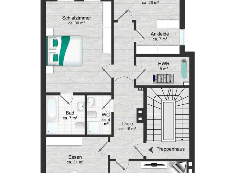 Wohnung zum Kauf 2.395.000 € 4 Zimmer 168 m² 2. Geschoss Harvestehude Hamburg 20149