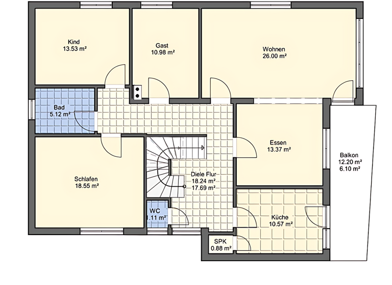Wohnung zur Miete 1.450 € 6 Zimmer 190 m² 2. Geschoss frei ab sofort Im Teich 14 Saffig 56648
