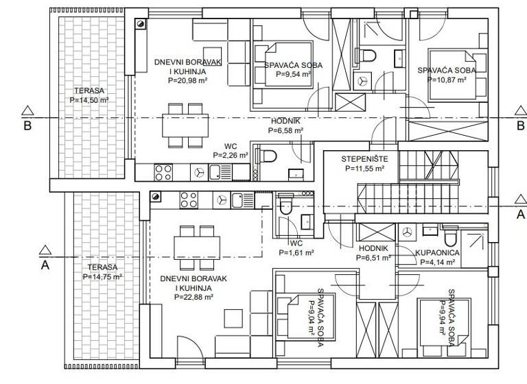 Wohnung zum Kauf 470.000 € 3 Zimmer 1. Geschoss Sibenik - Okolica 22000