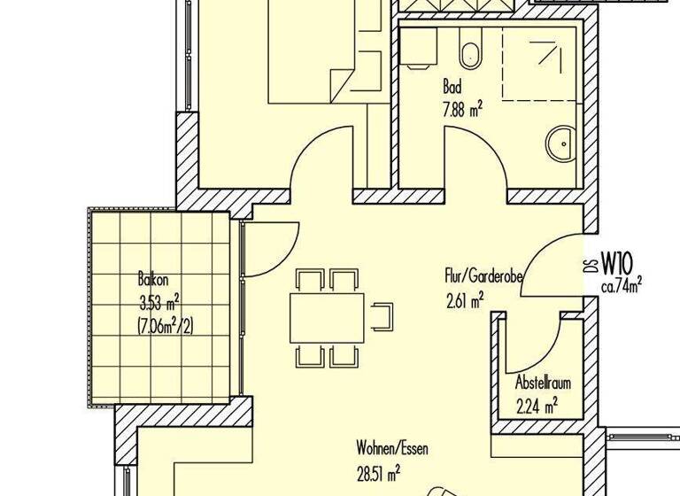 Wohnung zur Miete 650 € 2 Zimmer 73,7 m² 1. Geschoss Aurach 91589