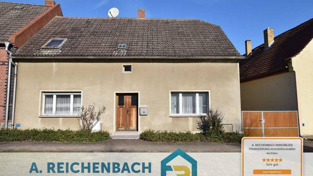 Doppelhaushälfte zum Kauf 40.000 € 5 Zimmer 101 m² 1.974 m² Grundstück frei ab sofort Rackither Dorfstraße 59 Rackith Kemberg 06901
