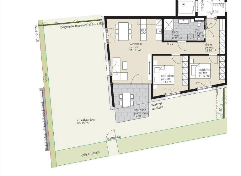 Wohnung zum Kauf - Erstbezug 690.000 € 3 Zimmer 76,8 m² EG Lustenau 6890