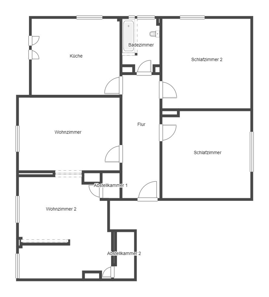 Wohnung zum Kauf 109.900 € 4 Zimmer 87 m²<br/>Wohnfläche 2.<br/>Geschoss Stadtwald Bottrop 46240