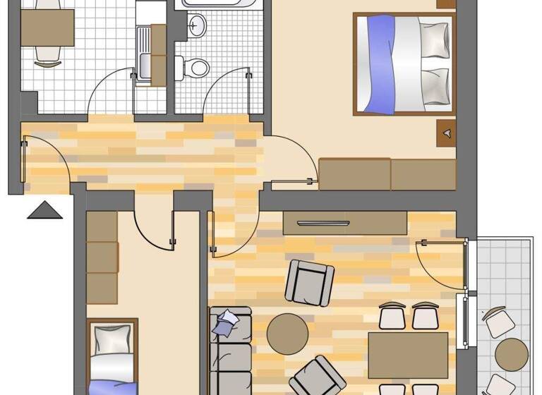 Wohnung zur Miete 541 € 3,5 Zimmer 60,3 m² 2. Geschoss Hansmannstraße 9 Eichlinghofen Dortmund 44227