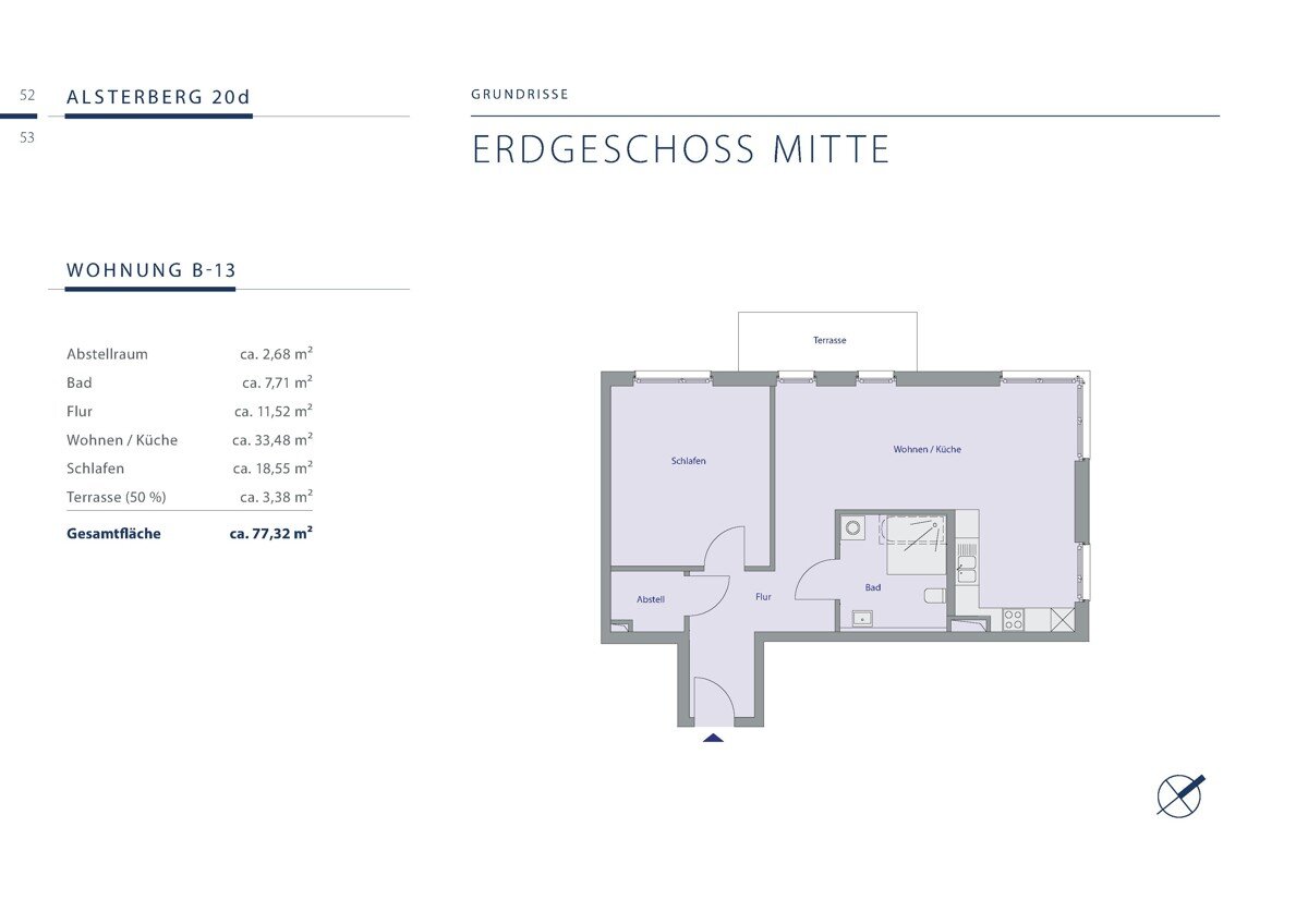 Wohnung zum Kauf 489.000 € 2 Zimmer 77 m²<br/>Wohnfläche EG<br/>Geschoss Alsterberg 20d Alsterdorf Hamburg / Fuhlsbüttel 22335