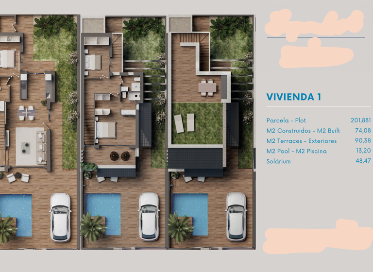 Villa zum Kauf - Erstbezug provisionsfrei 479.900 € 4 Zimmer 120 m² 200 m² Grundstück San Pedro del Pinatar 30740