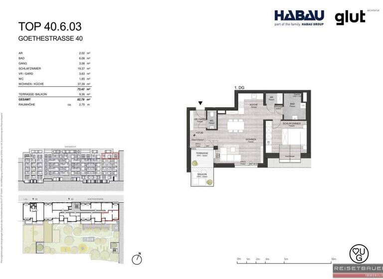 Wohnung zum Kauf - Erstbezug 499.000 € 2 Zimmer 73,4 m² 6. Geschoss frei ab 31.12.2026 Waldegg Linz 4020