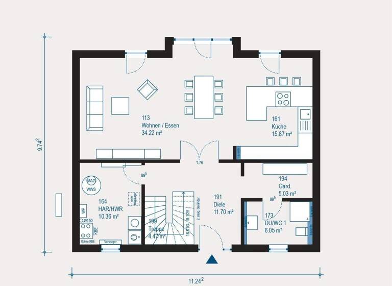 Einfamilienhaus zum Kauf 482.795 € 4 Zimmer 173,3 m² 464 m² Grundstück Winden 76872