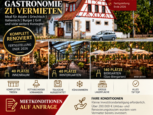 Restaurant zur Miete provisionsfrei Gebersdorfer Straße 89 Gebersdorf Nürnberg 90449