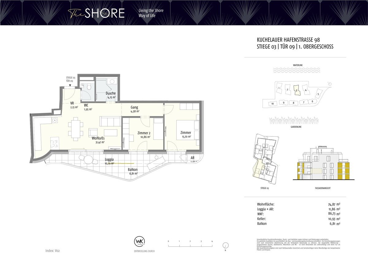 Wohnung zum Kauf 522.750 € 3 Zimmer 68,9 m²<br/>Wohnfläche 1.<br/>Geschoss Wien, Döbling / Wien 19., Döbling 1190