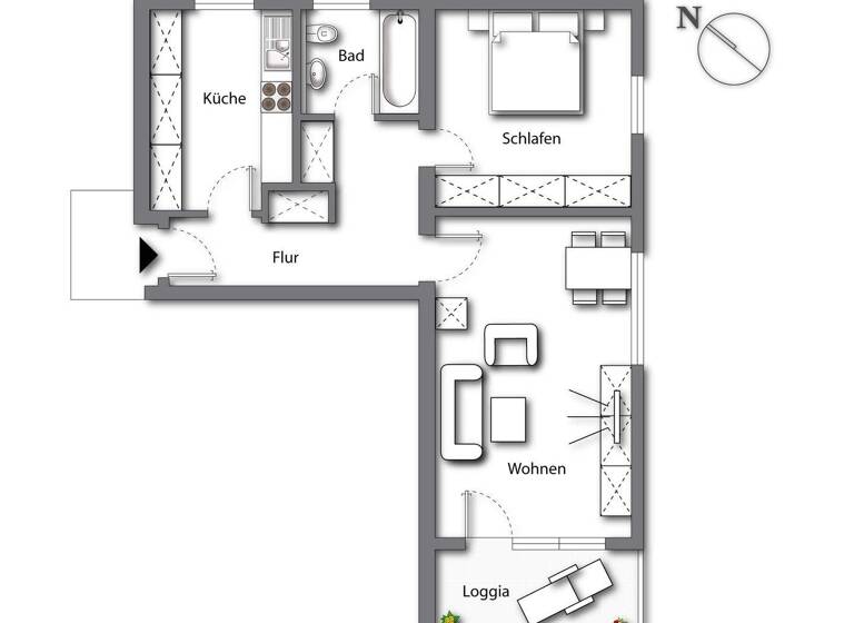 Wohnung zur Miete 845 € 2 Zimmer 65 m² 3 Geschosse frei ab sofort Grenzlandstraße 21 Marzoll Bad Reichenhall 83435