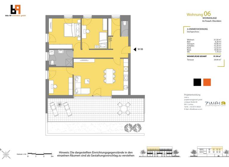 Wohnung zum Kauf - Erstbezug 4 Zimmer 91,9 m² Im Forach 10 Dornbirn 6850