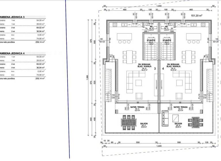 Wohnung zum Kauf 780.000 € 4 Zimmer 167 m² 1. Geschoss Krk 51500