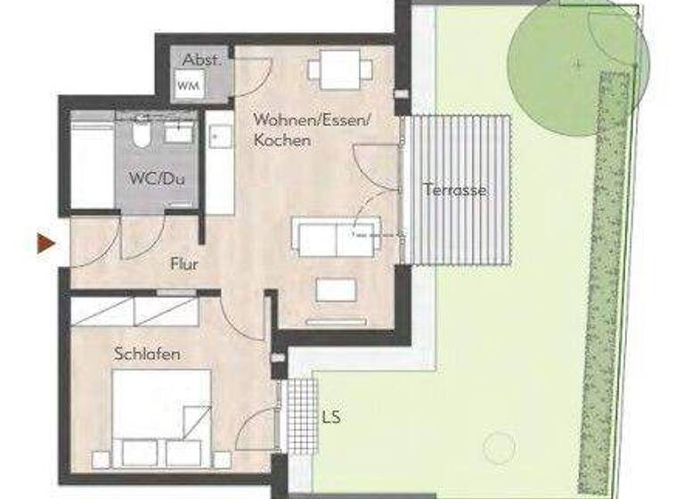 Wohnung zum Kauf 407.900 € 2 Zimmer 48,5 m² EG frei ab sofort Langengeisling Erding 85435
