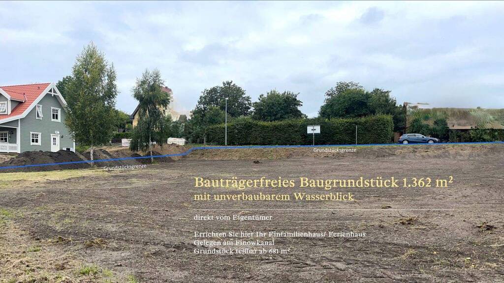Grundstück zum Kauf provisionsfrei 199.800 € 1.362 m² Grundstück Niederfinow 16248