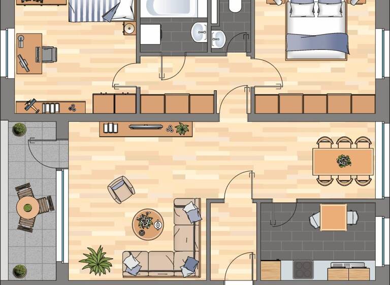 Wohnung zur Miete 529 € 3 Zimmer 80,8 m² 3. Geschoss Von-Bodelschwingh-Straße 11 Innenstadt Aurich 26603