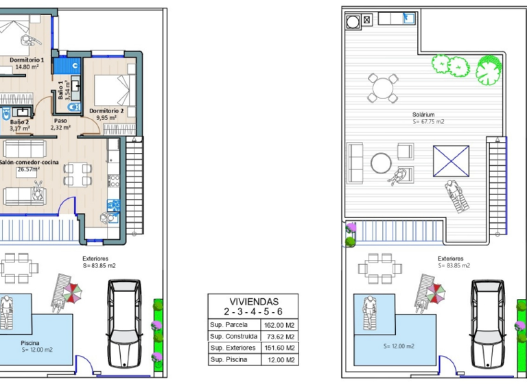 Villa zum Kauf - Erstbezug provisionsfrei 279.900 € 3 Zimmer 74 m² 162 m² Grundstück Torre-Pacheco 30700