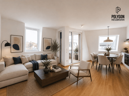 Wohnung zur Miete - Erstbezug 1.270 € 3 Zimmer 81,1 m² 4. Geschoss Happelstraße 43 Heilbronn 74074