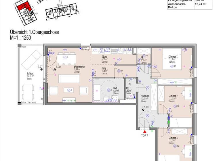 Wohnung zum Kauf - Erstbezug 352.857 € 4 Zimmer 90,6 m² 1. Geschoss frei ab 01.09.2026 Elisabeth Bollenberger - Gasse Wiener Neustadt 2700