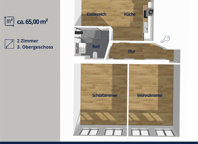 Wohnung zur Miete 410 € 2 Zimmer 65 m²<br/>Wohnfläche 3.<br/>Geschoss ab sofort<br/>Verfügbarkeit Orthstraße 2 Hilbersdorf Chemnitz 09131