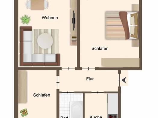 Wohnung zur Miete 355 € 3 Zimmer 60,4 m² 3. Geschoss Sonnenweg 15 Lutherstadt Eisleben 06295