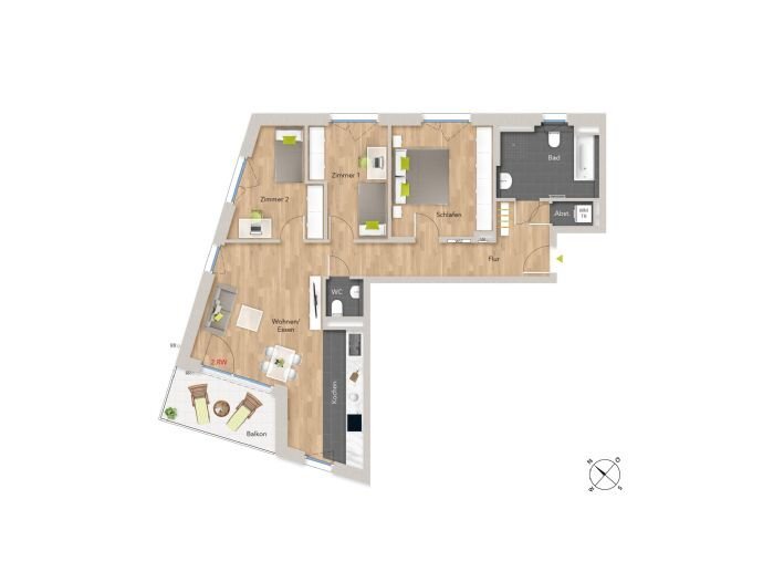 Wohnung zum Kauf provisionsfrei 525.000 € 4 Zimmer 99 m²<br/>Wohnfläche 2.<br/>Geschoss Offnadinger Straße 4 Kirchhofen Ehrenkirchen 79238