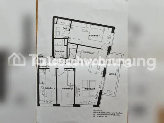 Wohnung zur Miete Tauschwohnung 1.439 € 4 Zimmer 86 m² 4. Geschoss Friedrichsfelde Lichtenberg 10315