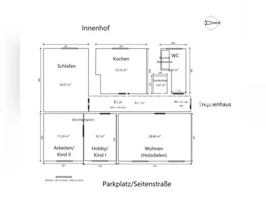 Wohnung zur Miete Tauschwohnung 709 € 4 Zimmer 85 m² 2. Geschoss Veddel Mitte 20539