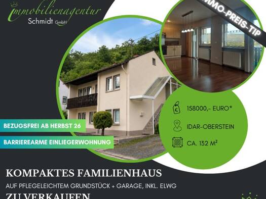 Einfamilienhaus zum Kauf 158.000 € 5 Zimmer 132 m² 1.290 m² Grundstück Idar-Oberstein 55743