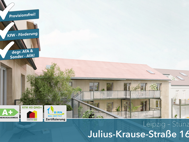 Wohnung zum Kauf - Neubau provisionsfrei als Kapitalanlage geeignet 596.192 € 6 Zimmer 120,2 m² Julius-Krause-Straße 16 Sellerhausen-Stünz Leipzig 04318