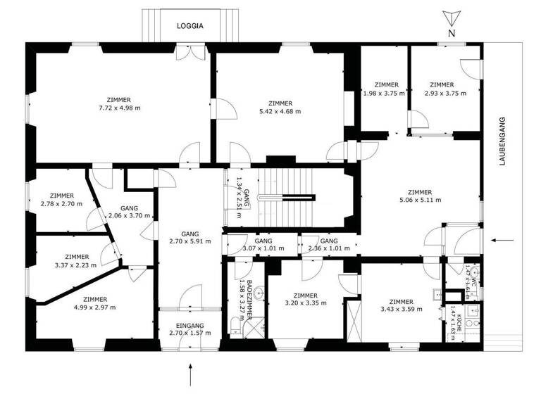 Praxisfläche zur Miete 3.350 € 206 m² Bürofläche Petershausen Konstanz 78464