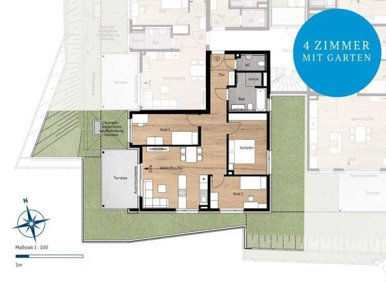 Wohnung zum Kauf provisionsfrei 479.900 € 4 Zimmer 86,7 m² Marienstraße 6 Geradstetten Remshalden 73630