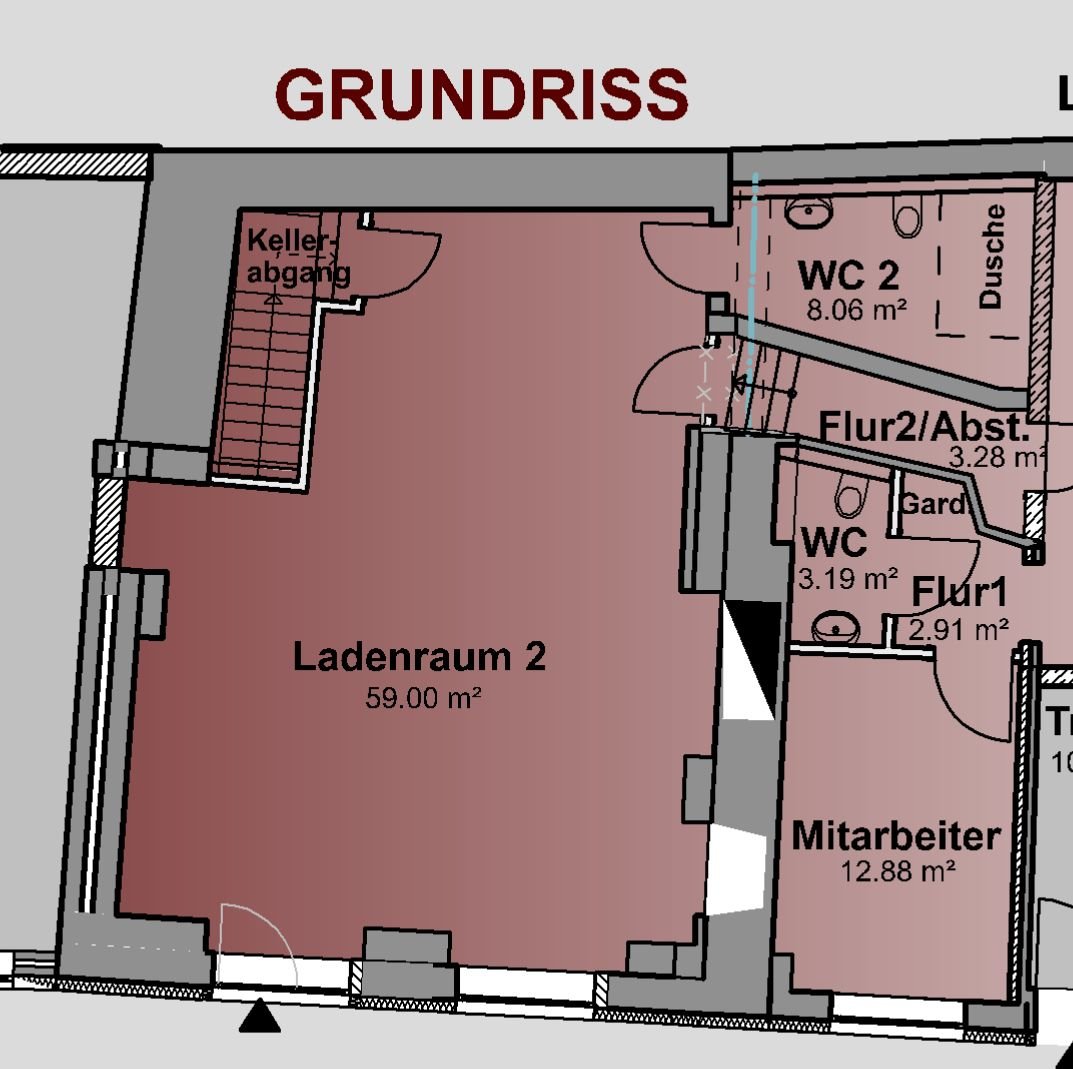 Ladenfläche zur Miete provisionsfrei 1.400 € 68 m²<br/>Verkaufsfläche Mittelstr. 70 Lemgo Lemgo 32657