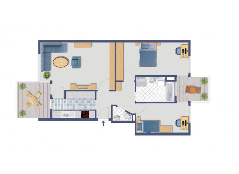 Wohnung zum Kauf 489.000 € 3 Zimmer 83 m² 2. Geschoss Rieselfeld Freiburg im Breisgau 79111