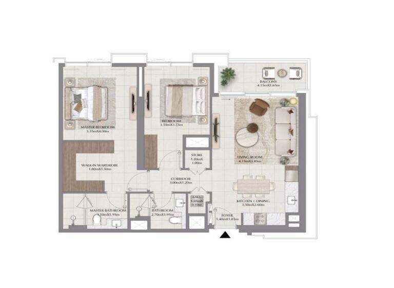 Wohnung zum Kauf - Erstbezug provisionsfrei 531.374 € 3 Zimmer 103,2 m² Expo Village Boulevard Dubai
