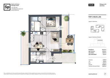 Wohnung zum Kauf 358.000 € 2 Zimmer 45,2 m² 2. Geschoss Elidagasse 26 Wien 1220