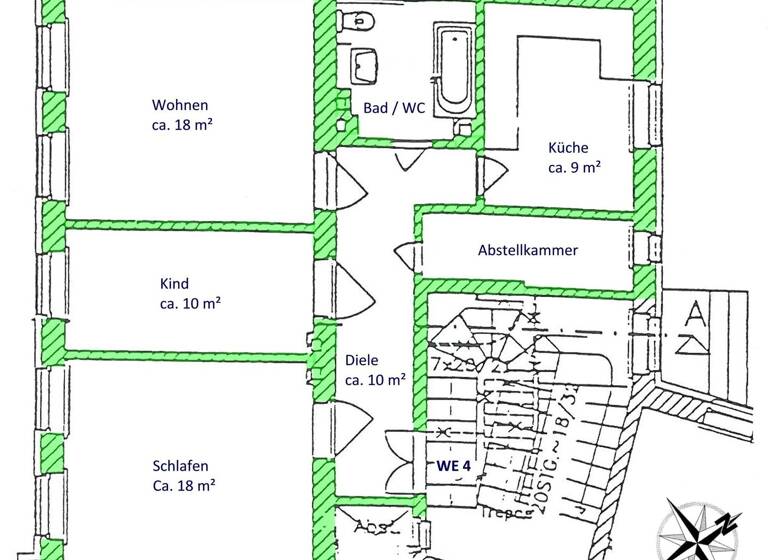 Wohnung zum Kauf 195.000 € 3 Zimmer 77,9 m² 2. Geschoss frei ab sofort Hohe Straße 70 Plauen Dresden 01187