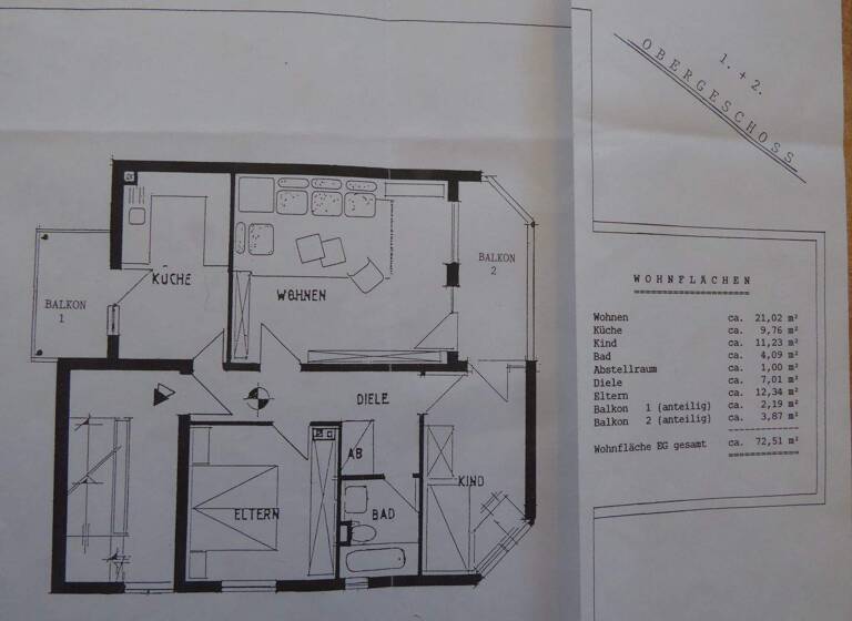 Wohnung zum Kauf 185.000 € 3 Zimmer 72,5 m² 1. Geschoss frei ab sofort Felder Hof 2 Wald Solingen 42719