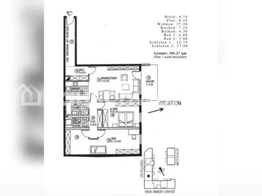 Wohnung zur Miete Tauschwohnung 1.233 € 3 Zimmer 101 m² 4. Geschoss Prenzlauer Berg Berlin 10409