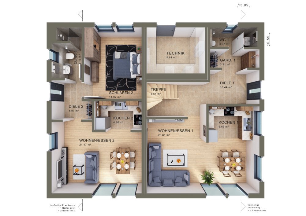 Mehrfamilienhaus zum Kauf 884.913 € 7 Zimmer 235 m²<br/>Wohnfläche 465 m²<br/>Grundstück Steinberg Staig 89195