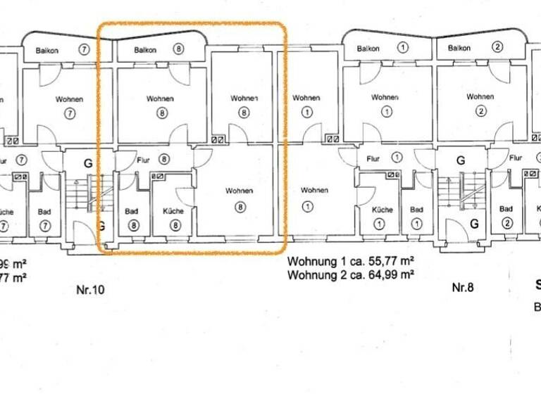 Wohnung zum Kauf provisionsfrei 63.900 € 3 Zimmer 55,8 m²<br/>Wohnfläche EG<br/>Geschoss Bahnhofsplatz 8 Schwarzenbach a d Saale Schwarzenbach an der Saale 95126