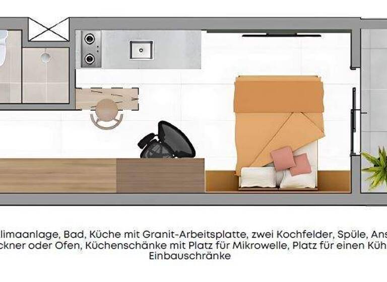 Studio zum Kauf - Erstbezug provisionsfrei 55.000 $ 1 Zimmer 26 m² 9. Geschoss Asunción 001414